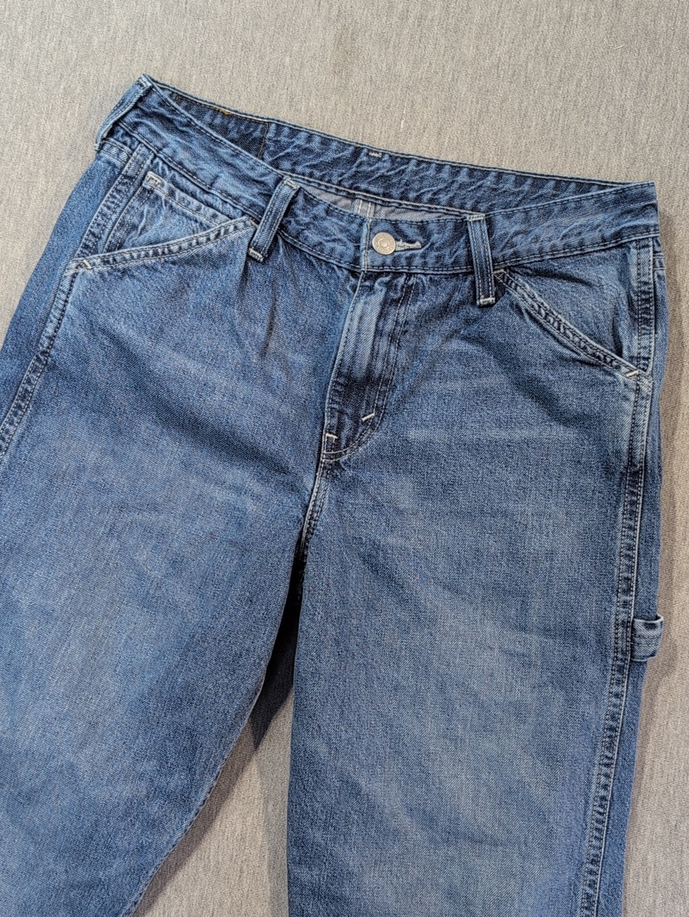 Levi's Carpenter Jeans Men's 30 X 32 Blue Straight Leg Workwear Hammer Loop